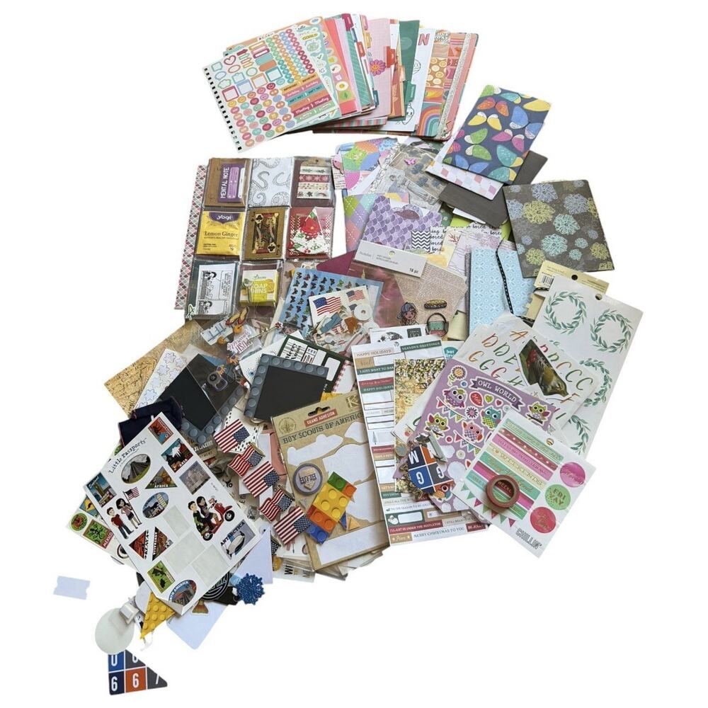 Mixed Scrapbook Sticker Ephemera Lot Junk Journal Planner Craft Paper Supplies - Picture 12 of 16